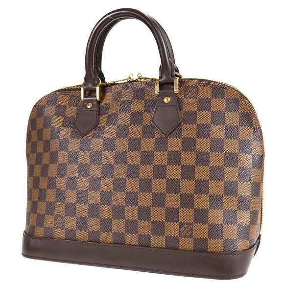 Authenticity Guarantee LOUIS VUITTON ALMA HANDBAG PURSE DAMIER EBENE N51131 AUTH - Picture 2 of 12